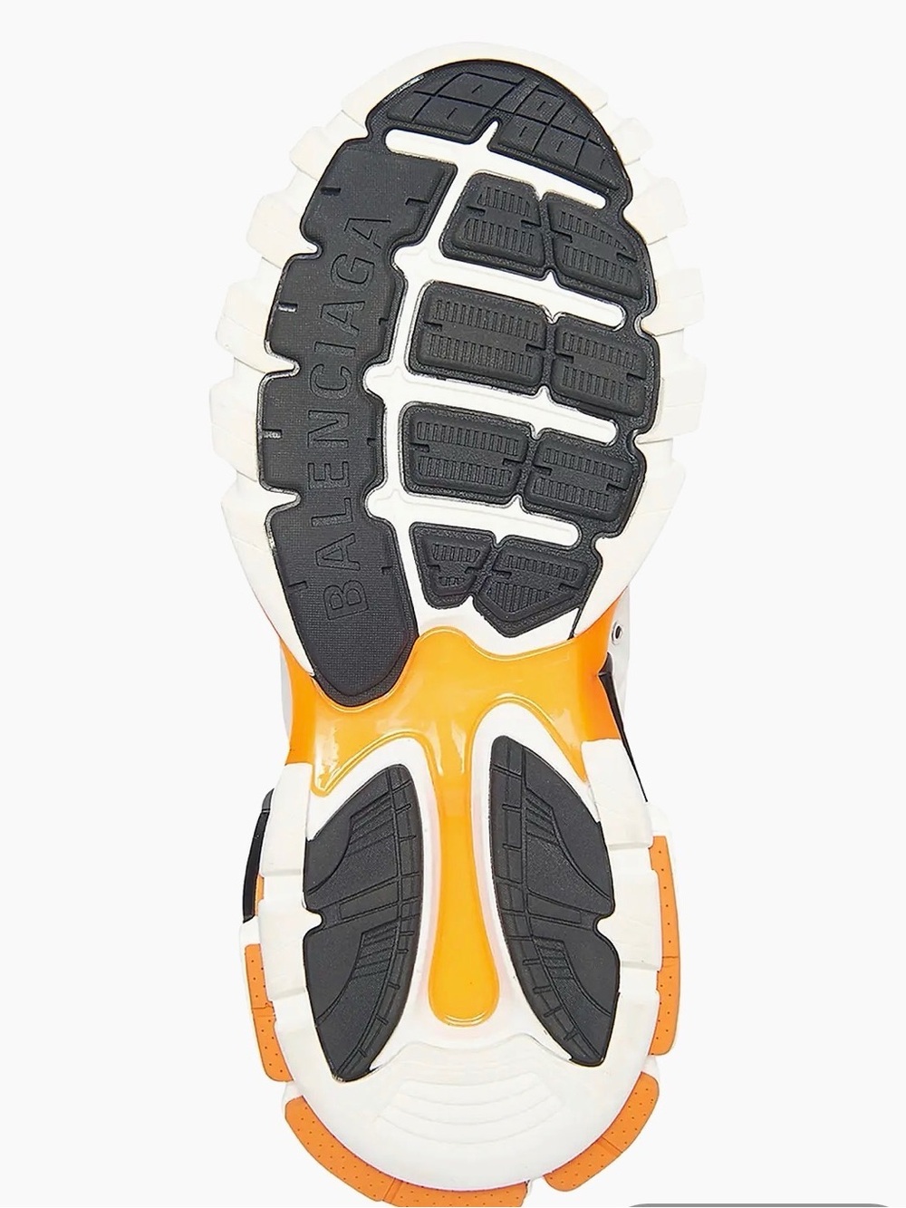 Balenciaga Men's Chunky Sneakers - White & Orange - Picture 9 of 9
